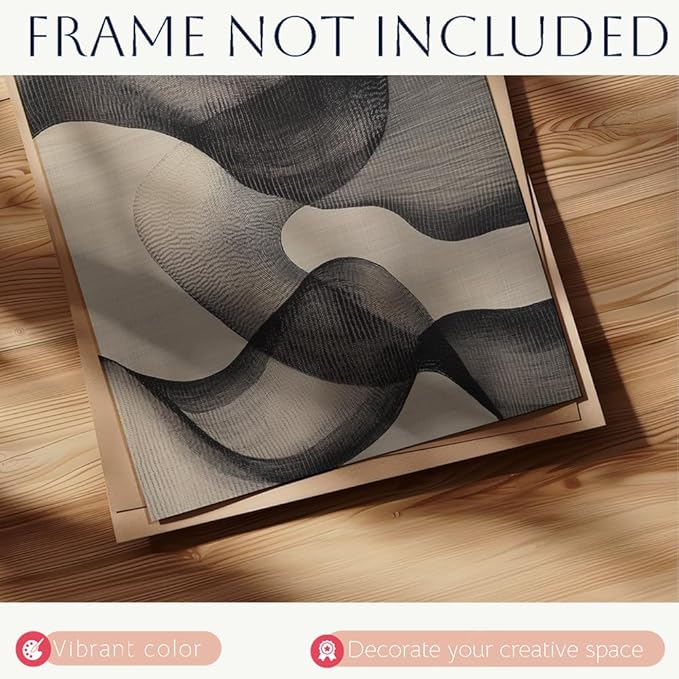 (Unframed) (16x20 Inch) Matte Wall Art Print Of Minimalist Line Embroidery of Abstract Lines - Eco-Friendly Poster, Custom Decor for Home, Office, Bedroom, Bath Room, Living Room, Dining Room, Made i