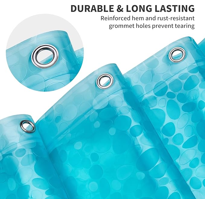 Bostofy Waterproof and Plastic Shower Curtain Liner 8G EVA Thick Shower Curtain 72" Width x 78" Lenght,Fits Any Bathroom,Durable and Easy to Clean