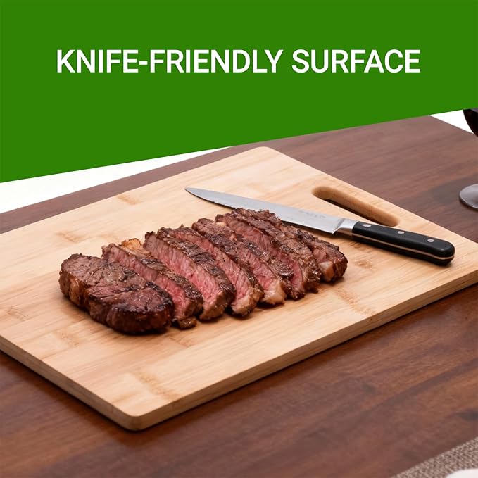 Wood Cutting Boards for Kitchen, Bamboo Cutting Board, Heavy Duty Wooden Chopping Boards for Kitchen Counter Space(Large, 15.75x11 inch)