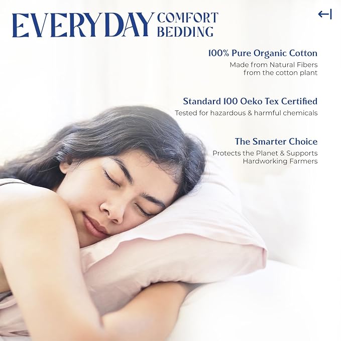 Mayfair Linen 100% Organic Cotton Percale Weave Fitted Sheet King Size, Taupe, 1 Deep Pocket King Fitted Sheet, Fits Mattress Upto 16" Crisp and Cool Bed Linen, Luxury GOTS Certified Sheets