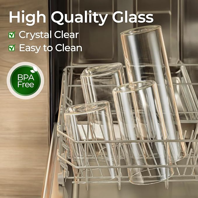 ComSaf Glass Storage Containers wtih Lids 1.7 Qt, 3 Pack Glass Storage Jars | Glass Containers with Bamboo lids, Glass Canisters 54oz, Kitchen Cabinet Storage, Tea, Spice, Coffee, Dry Food, BPA Free
