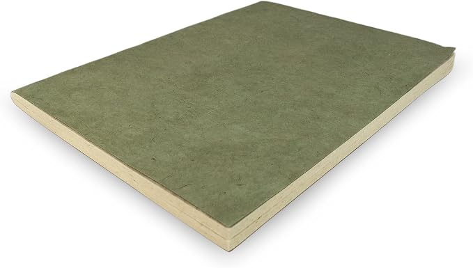 Nepali Companion 8.5x11 inch Notebook with Handmade Paper and Vegetable-Dyed Softcover, Vintage Composition Notebook for Office, School, and Home, Handcrafted in Nepal (Large, Sage)