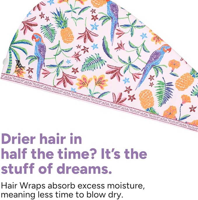Dock & Bay Turban Hair Towel - for Home & The Beach - Super Absorbent, Quick Dry - Pink Paradise