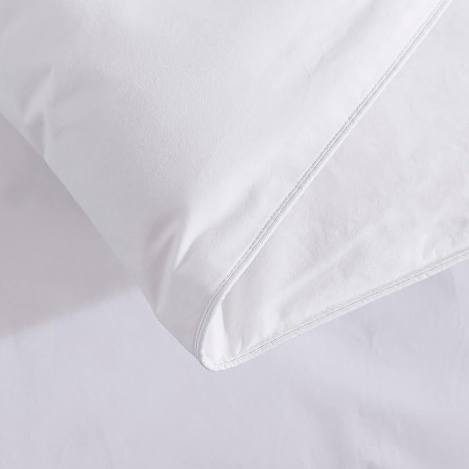 Feather and Loom Button Stitch Down Alternative All Seasons Comforter - Soft and Easy Care Microfiber Cover, Hypoallergenic High Loft Fiber Fill, Machine Washable Color: White Size: Twin