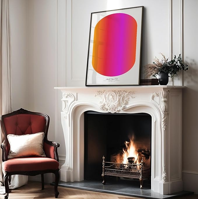 Monem Art Infinity Spectrum Gradient Print - Modern Geometric Abstract Poster - Wall Decor for Living Room, Bedroom or Office - 16x20 Unframed Wall Art by Rs Lab Studio
