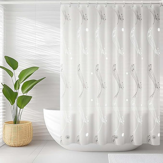 Shower Curtain Liner, 100% Waterproof Peva Shower Curtains with 3 Duty Heavy Bottom Magnets and 12 Rust Proof Grommets, 72x72 Weighted Shower Liner for Shower Stall, Bathtubs