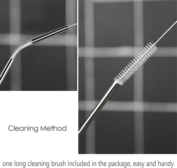Reusable Straws - Stainless Steel Drinking - Set of 12 + 3 Cleaners - Eco Friendly, SAFE, NON-TOXIC non-plastic CocoStraw Brand