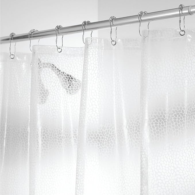 InterDesign Rain PVC-Free EVA Shower Curtain, 72" x 72" - Clear