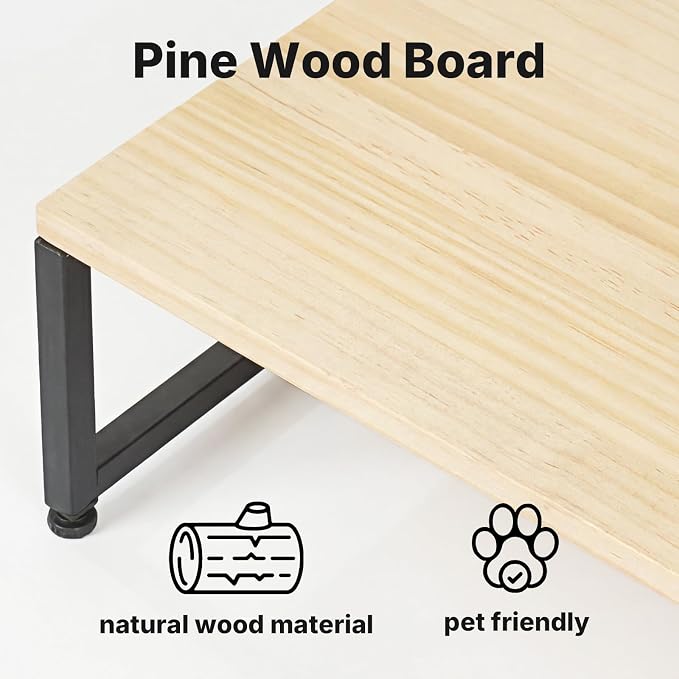 Veehoo Dog Steps Stool with Metal Frame for Couch Bed, Single Step 6" H Small Stairs for Dogs to Get on Couch with Non Slip Rug, Wooden Portable Doggie Stairs Puppy Steps Doggy Ramp Pet Ladder 16" W