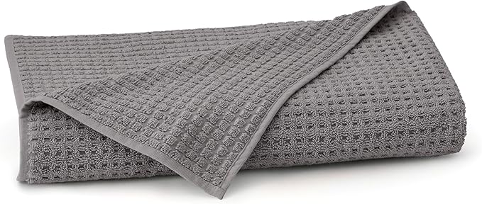 BOLL & BRANCH Turkish Waffle Bath Sheet - Stone - 100% Organic Turkish Cotton - Lightweight Soft Absorbent Quick Dry Luxury Spa Bath Sheet with Textured Waffle Weave - Oversized