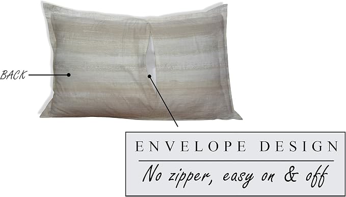 A1HC Coastline Reversible Print Organic Cotton Pillowcase (Set of 2) | GOTS Certified Organic Cotton Pillowcase | Dust, & Wrinkle Resistant| Long Staple Cotton| 21" x 30"