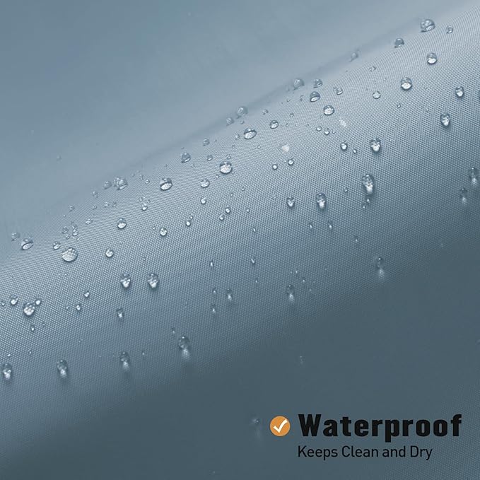 MitoVilla Blue Extra Long Shower Curtain Liner - 72 x 84 Inches, Light Blue Shower Liner Fabric, Waterproof Bath Curtain Liner Polyester Soft Lightweight, Washable