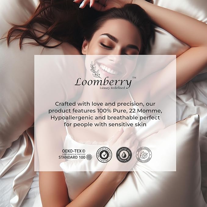 100% Pure Mulberry Silk Pillowcase for Hair and Skin, 6A Grade 22 Momme Silk Pillow Cases with Zipper, Soft Cooling Washable Both Sided Silk Pillow Cover (Charcoal, Standard 20''x26’’)
