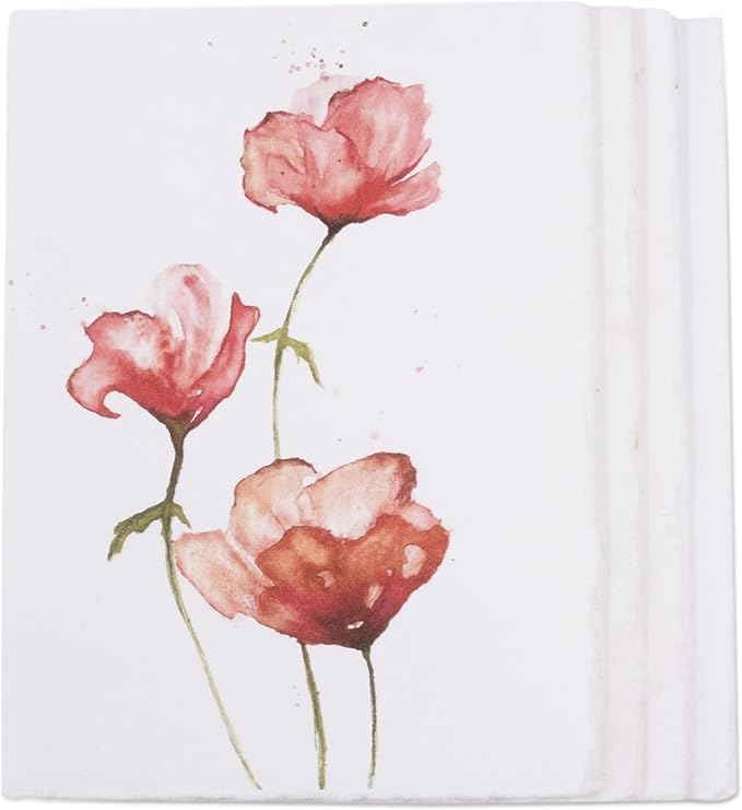 WANDERINGS Handmade Deckle Edge Blank Greeting Cards & Envelopes - 300 GSM Paper– 20 Cards for Invitations, Thank Yous, Greeting, Get Well and Birthday Cards (Blank)