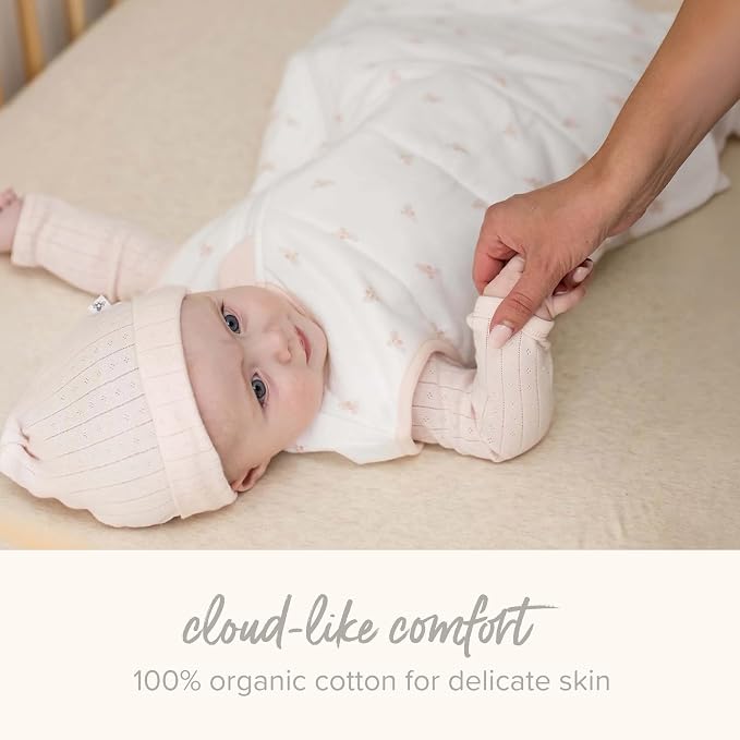 Burt's Bees Baby Organic Cotton Fitted Crib Sheet, Breathable Baby Bedding, Infant and Toddler Bed Sheet for Boys and Girls