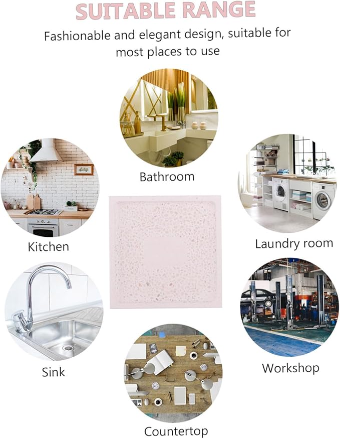 Diatomite Soap Dish Holder with Quick Drying and Anti-Slip Features Clay and Pebble Material Soap Tray for Bathroom Use Flat Bottom Design Stylish and Practical