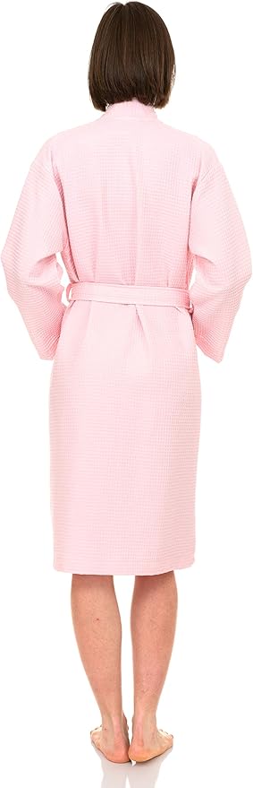 TowelSelections Womens Waffle Robe Kimono Spa Bathrobe Soft Shower Bath Robe for Women XS to XXL