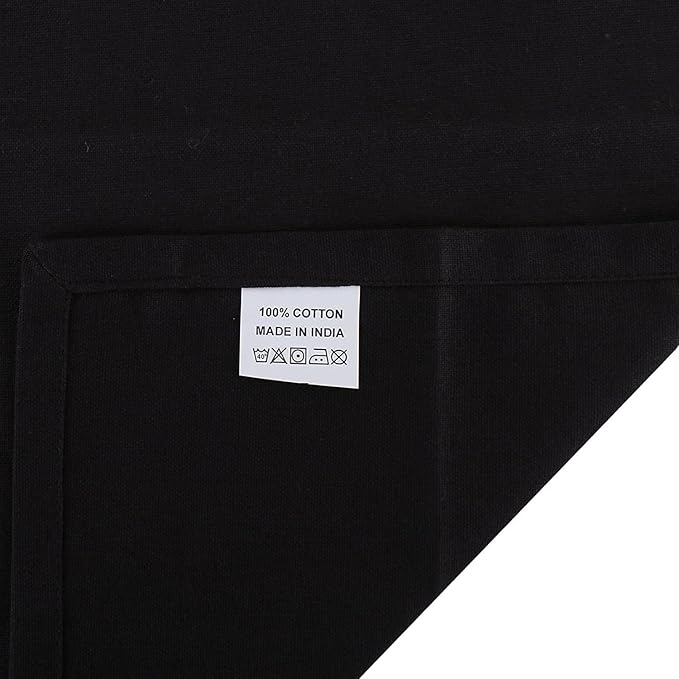 Set of 12 Cloth Napkins, 18 X 18 Inches, 100% Cotton Premium Quality Cloth Napkins with Mitered Corners Ultra Soft Absorbent Dinner Table Cloth Decor Oversized Napkins for Parties, Black
