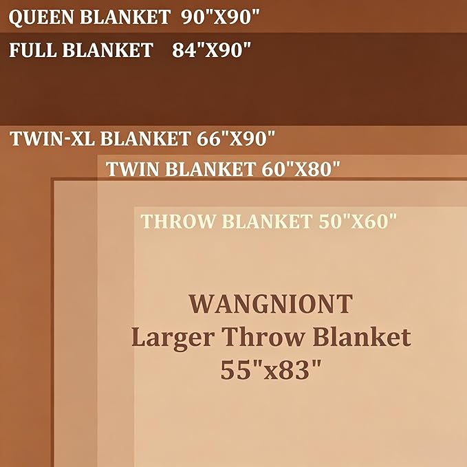 Soft Pure Wool Throw Blanket, Lightweight Warmth, 55"x83", Plaid, Fringe, Compact with Bag, Useful Gift for Women Men, All Season Decorative Cozy Travel Blanket for Couch Bed, Outdoors