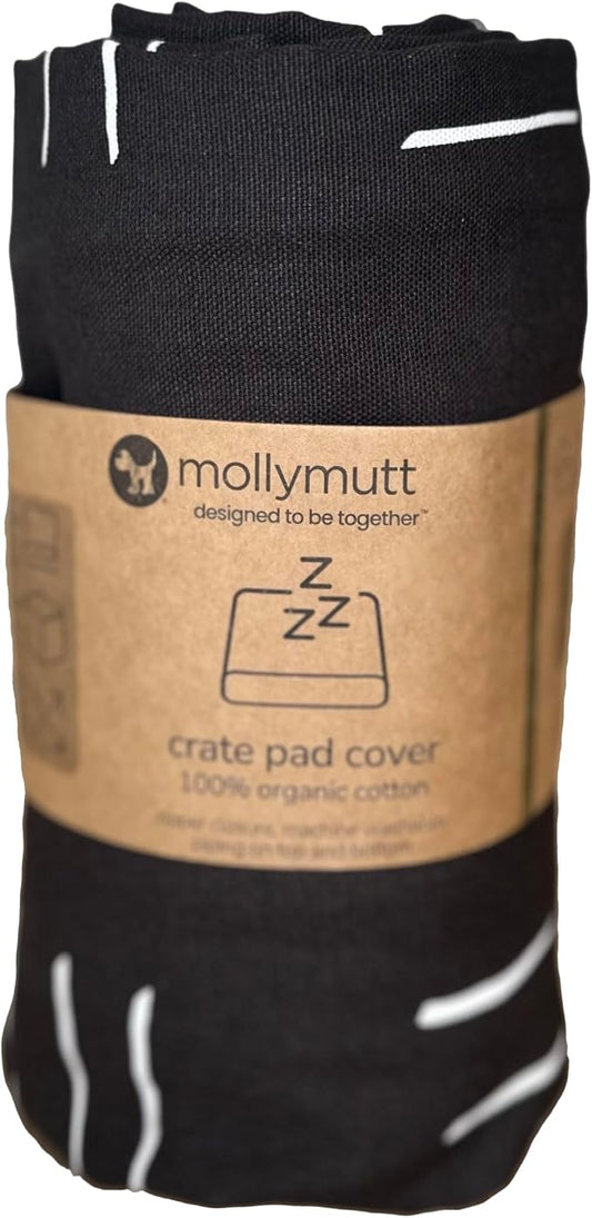 Molly Mutt Dog Crate Pad Cover, 100% Cotton Canvas Cover for Dog or Puppy Crate Bed, Durable, Washable, and Free of Harmful Chemicals, Pre-Shrunk, 24"x18"x2.5", Dreams