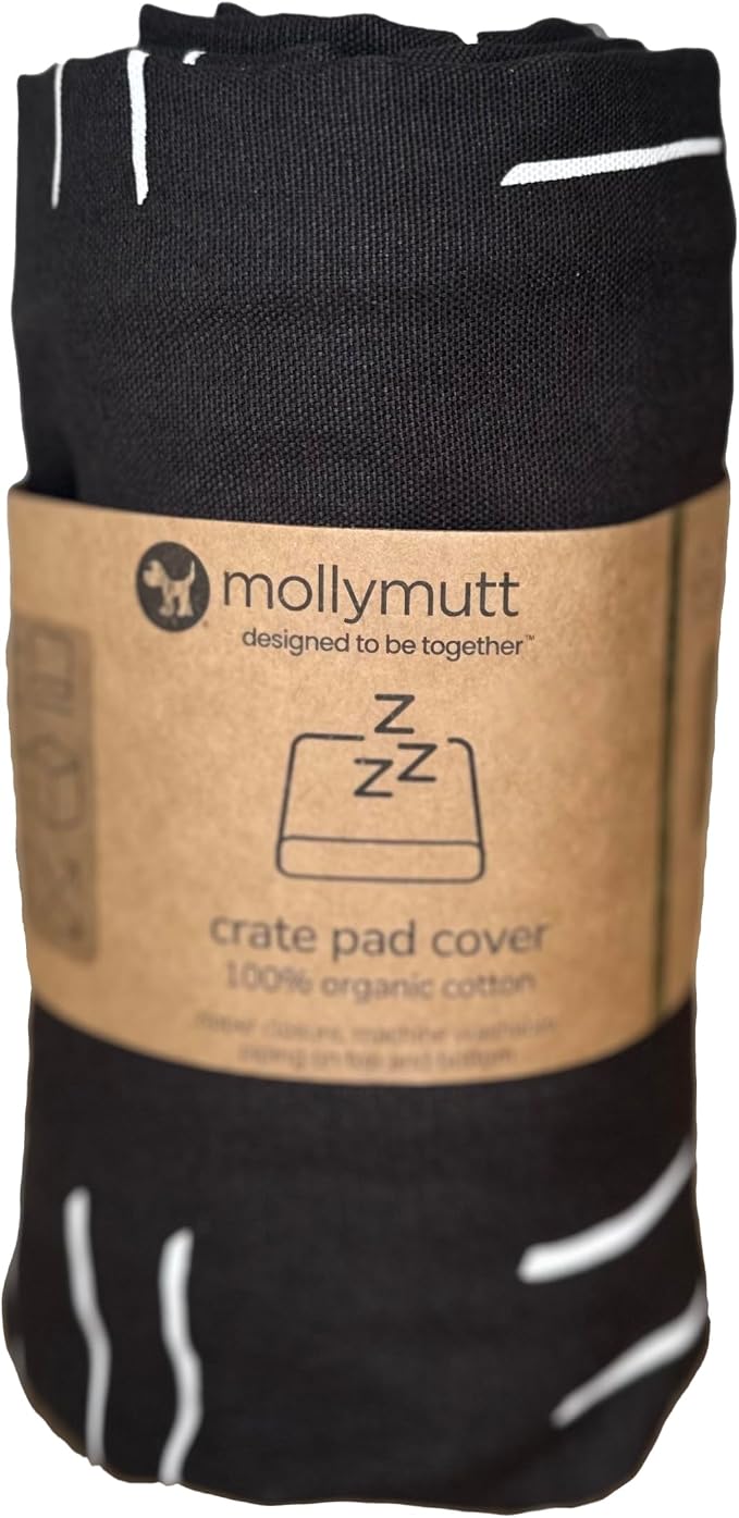 Molly Mutt Dog Crate Pad Cover, 100% Cotton Canvas Cover for Dog or Puppy Crate Bed, Durable, Washable, and Free of Harmful Chemicals, Pre-Shrunk, 48"x30"x2.5", Dreams