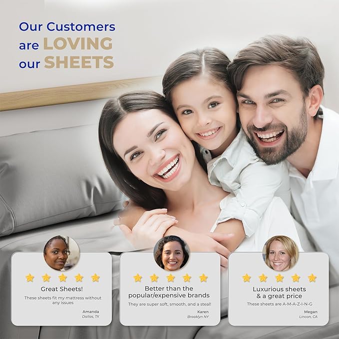 THREAD SPREAD 100% Organic Cotton Sheets California King Size - Organic Cotton Cal King Size Percale Sheet Set (4 PC, Paisley), Soft, Cooling & Crisp, 16" Deep Pocket Hotel Quality Bedding Set