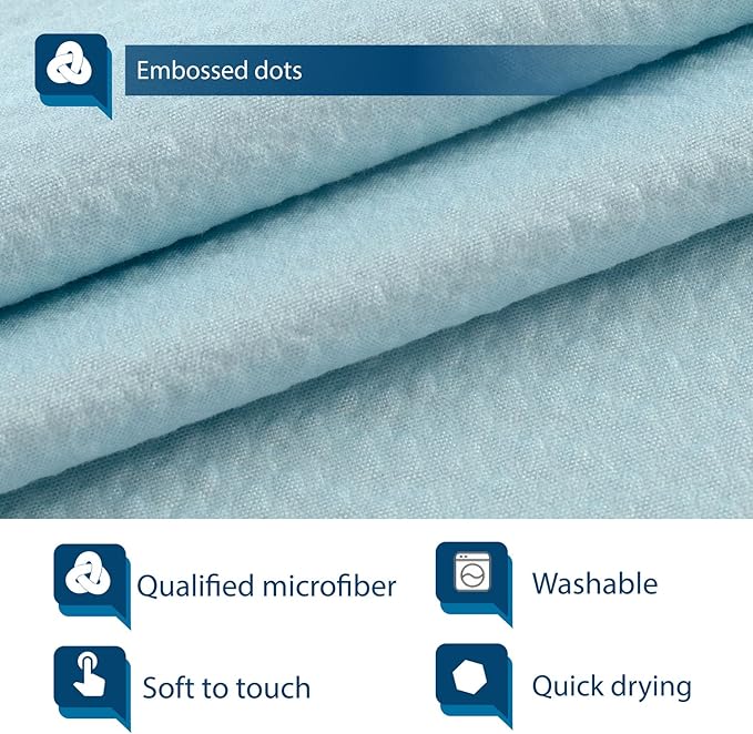 Barossa Design Soft Fabric Shower Liner or Curtain, Hotel Quality, Machine Washable, Water Repellent, Blue, 70 x 72 inches