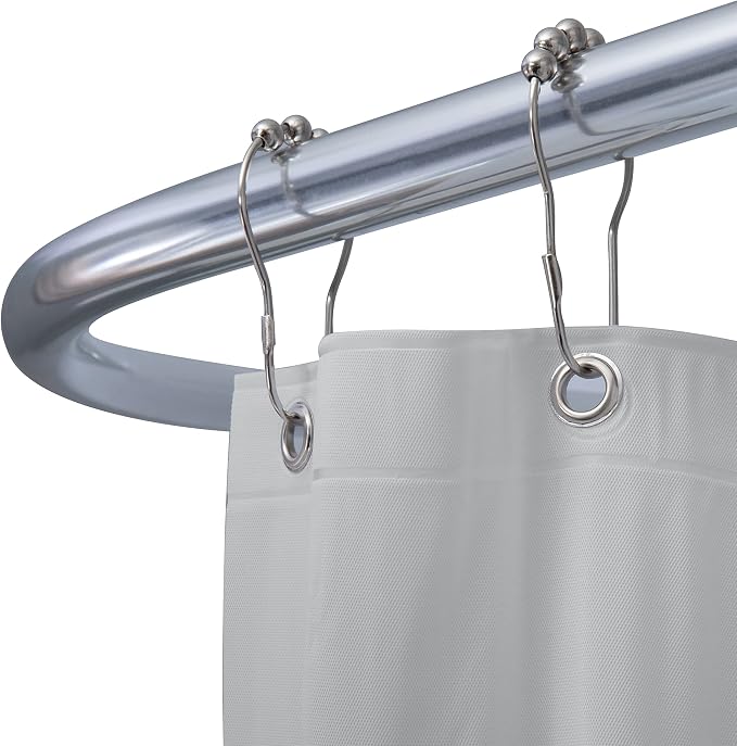 Bath Bliss 2 Pack PVC Heavy Weight Shower Curtain Liner | 4G | 70" x 72" |Rust Resistant Copper Grommets | Magnetic Hem |Grey