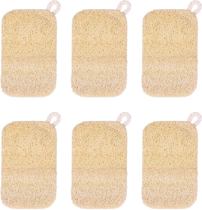 6 PCS Loofah Dish Sponge, Compostable Natural Sponges for Dishes, Natural Loofah Sponge for Kitchen