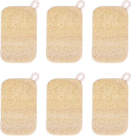6 PCS Loofah Dish Sponge, Compostable Natural Sponges for Dishes, Natural Loofah Sponge for Kitchen