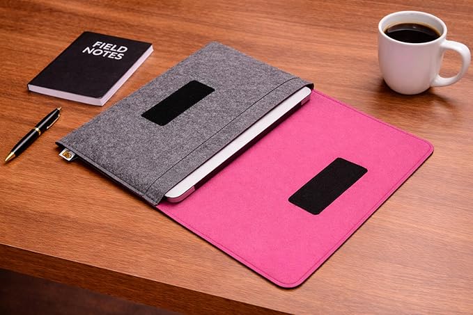 Handmade Felt Laptop Sleeve Compatible with MacBook Neo, MacBook Air & Pro 13–16"