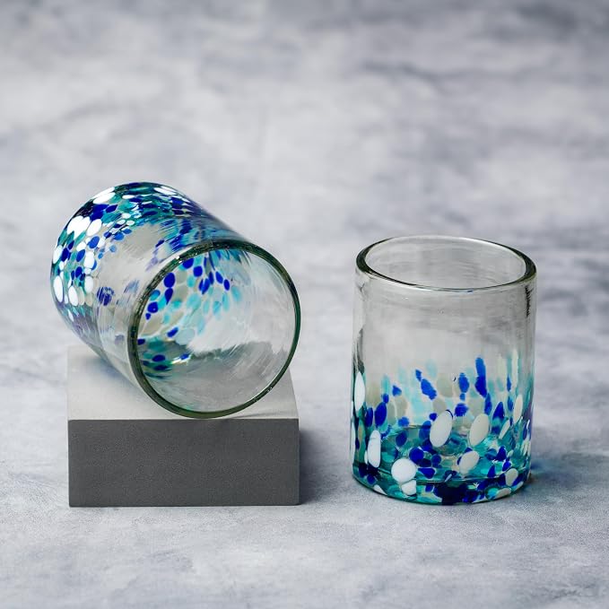 10 Strawberry Street Bahia DOF Handblown Mexican Glass, Set of 6