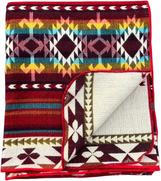 Alpaca Wool Blanket | Soft, Non-Itchy, Breathable & Hypoallergenic | Handmade in Ecuador (Fire Red, King (100" x 83"))