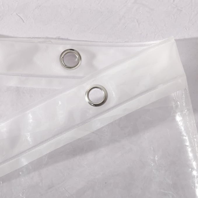 Ghooss PEVA 4G Shower Curtain Liner (Pack of 2),Bathroom Liner,72 Inch by 72 Inch - Clear