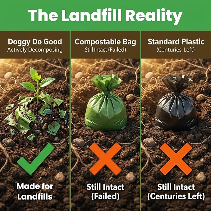Doggy Do Good - 360 Count, Heavy Duty Poop Bags for Dogs - Standard Size - Dog Waste Bags Made with 50% Recycled Plastic + 15% Biobased Material - Landfill-Friendly, Unscented, Leak-Proof