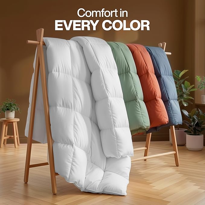 Utopia Bedding Queen Comforter Duvet Insert, Quilted Pink Comforter with Corner Tabs, Box Stitched Down Alternative Comforters Queen Size 88 x 88 inches