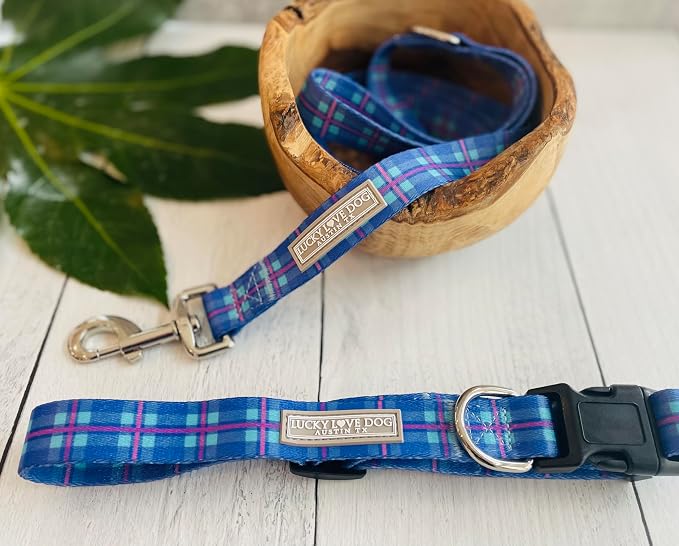 Lucky Love Dog - Adjustable Dog Collar with Easy Click Buckle for Medium Dogs, Durable, & Comfortable for Male & Female Dogs, Pet Collar for Puppies & Adult Ones - Scotty, Medium