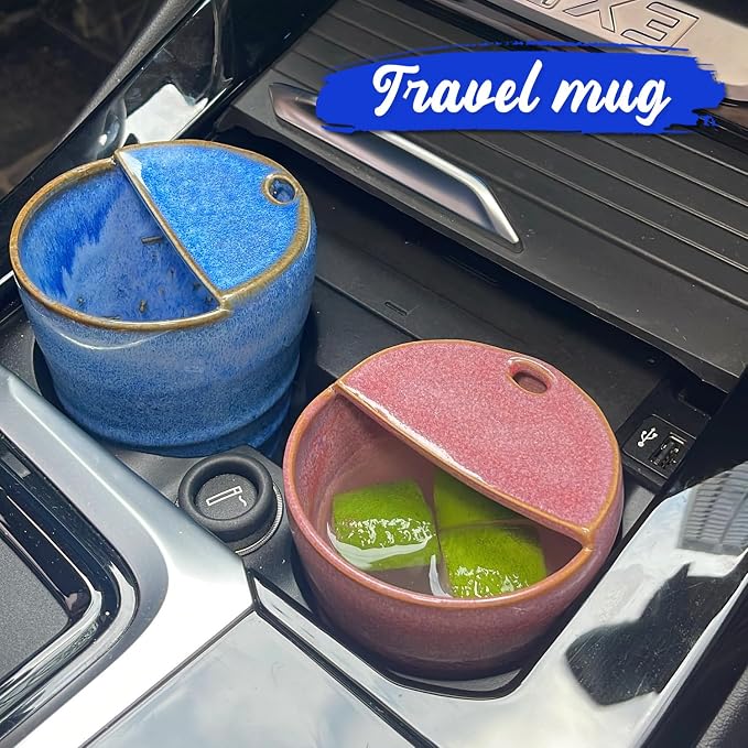 Handmade Ceramic Handcrafted Rough Earthenware Hand-held Corrugated Mug, Creative Household Coffee Water Cup,300ML, Unique Design, Safe for Microwave and Dishwasher (4#)