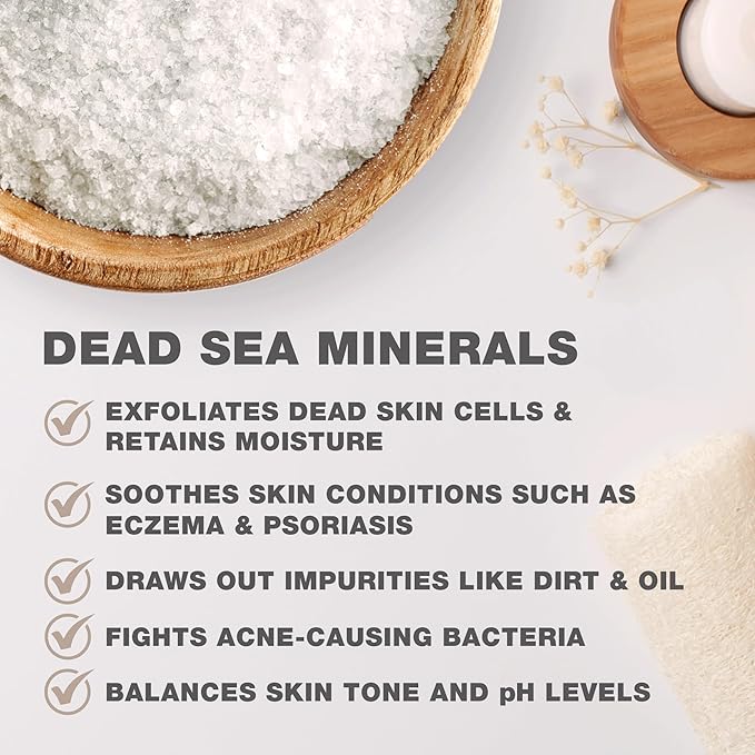 Muscle Soothing, 100% Pure Active Dead Sea Mineral Salts, Eucalyptus, For Eczema, Psoriasis and All Skin Types, Natural, Therapeutic, 2.5 Oz (Pack of 6)