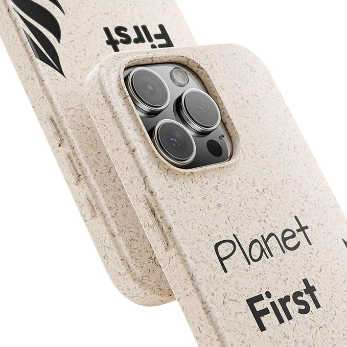 Eco-Friendly Biodegradable Phone Case - Planet First, Compatible with iPhone 16, 15, 14, & Samsung 22, 21, 20, All Versions