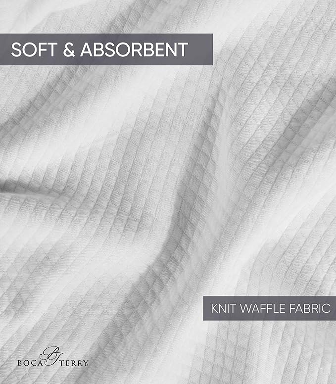 Boca Terry Women's Soft Waffle Knit Robe, Long Spa, Resort & Hotel Bathrobe, Luxury Bath Robe
