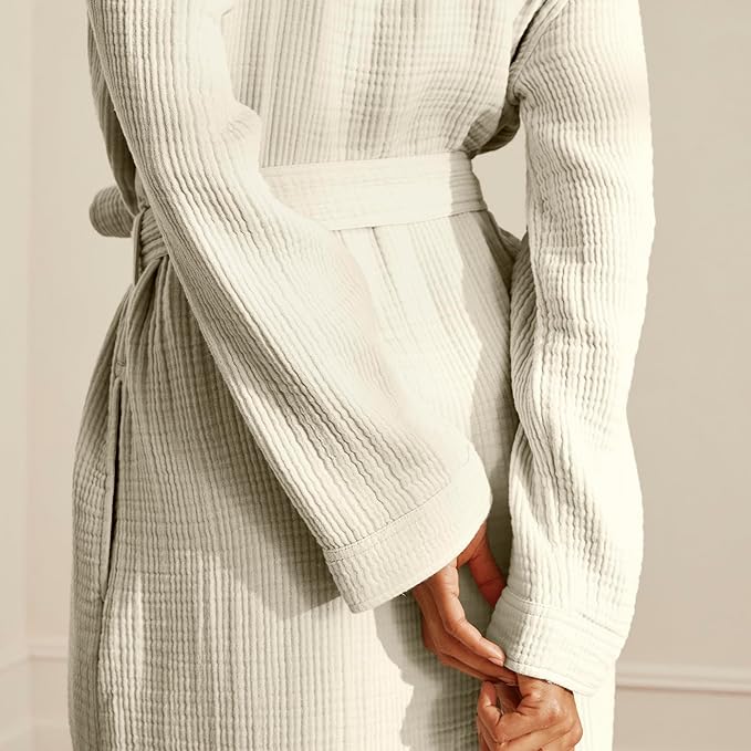 BOLL & BRANCH Dream Robe - 100% Organic Cotton - Ultra Soft, Lightweight, Breathable, and Pre Shrunk - Unisex