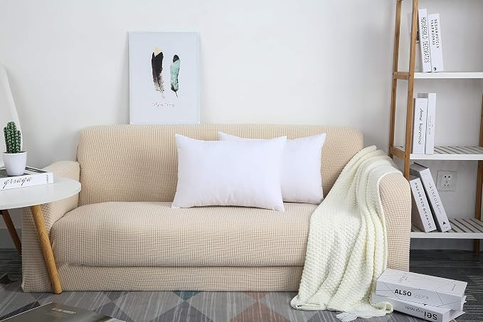 TangDepot Handmade Decorative Solid 100% Cotton Canvas Throw Pillow Covers/Pillow Shams, (12" x18" , White, 1 Count (Pack of 1)) | 100% cotton, same-color zip, machine wash & air dry. For living room, bedroom, office, car. 42 colors, 92 sizes. Cover only.