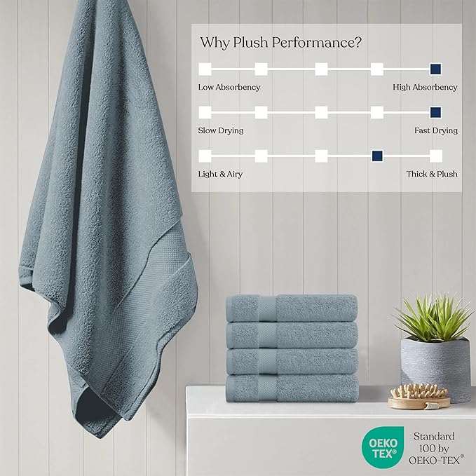100% Organic Cotton Towels 650 GSM Plush Feather Touch Quick Dry Bath Sheet, Pack of 2 GOTS Certified, Oeko-Tex Green Certified, Organic Cotton Bath Sheet, 36"X70"