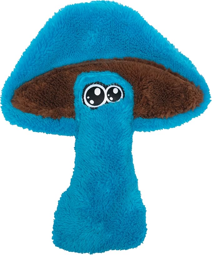 Cycle Dog Duraplush Large Mushroom (Colors May Vary): Sqeakerless Eco-Friendly and Durable Toy for Dogs | Perfect for Fetch and Tug-of-War Play | Made in USA