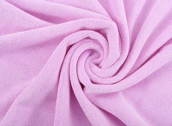 Microfiber Hair Towel Anti Frizz Hair Wrap Super Absorbent Curly Hair Drying Towel 23.6''x47'' Large Multifunction Towel for Bath Spa Makeup, Light Purple