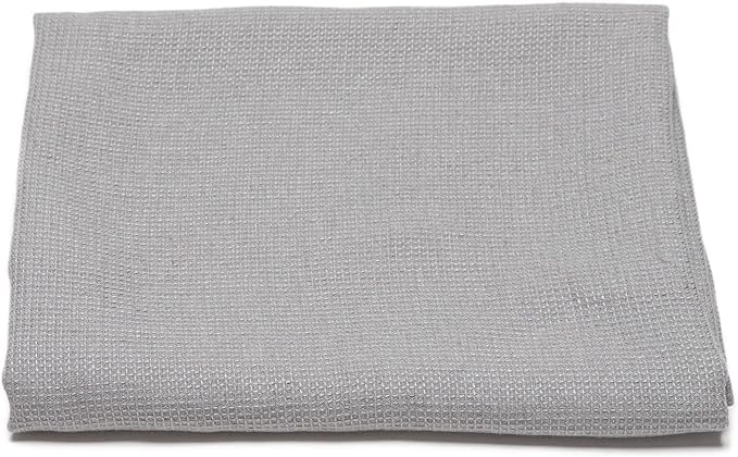 LinenMe 717902 Washed Linen Waffle Bath Towel, 30" x 51", Graphite