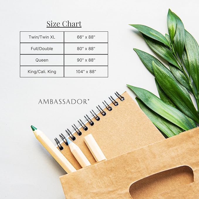 Ambassador Eco-Friendly Microfiber Comforter - 300 GSM Premium Gel Filling, Down-Like Insulation, 240TC Down-Proof Cotton Shell, Breathable & Sustainable, Seasons (Twin/Twin XL)