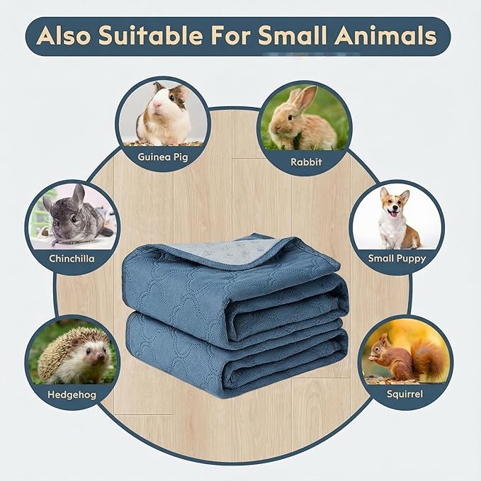 FunFurry Washable Pee Pads for Dogs - 2 Pack Reusable Pee Pads，Waterproof Puppy Pads，Pet Training Pads，Super Absorbent with Dog Paw Shape Non-Slip Backing (Blue, 36" X 36" - 2 Pack)