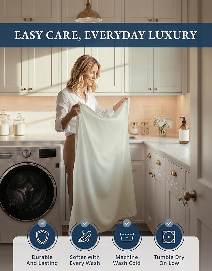 LANE LINEN 100% Egyptian Cotton Bed Sheets sábanas Twin Extra Long - 1000 Thread Count, Soft & Comfy Luxury Hotel Like Thick Bedding Sheets & Pillowcase Set, Machine Wash Naturally Cooling-Mineral